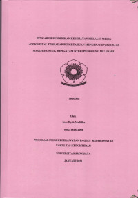 PENGARUH PENDIDIKAN KESEHATAN MELALUI MEDIA AUDIOVISUAL TERHADAP PENGETAHUAN MENGENAI EFFLEURAGE MASSAGE UNTUK MENGATASI NYERI PUNGGUNG IBU HAMIL