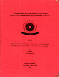 ANALISIS FAKTOR PENYEBAB TINGGINYA TINGKAT CERAI GUGAT DI WILAYAH HUKUM PENGADILAN AGAMA KELAS 1B LAHAT