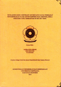 PENGARUH GOOD CORPORATE GOVERNANCE TERHADAP PENGHINDARAN PAJAK (STUDI EMPIRIS PADA SEKTOR ANEKA INDUSTRI YANG TERDAFTAR DI BEI 2017-2019)