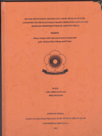 SISTEM MONITORING KECEPATAN ANGIN DENGAN SENSOR ANEMOMETER MENGGUNAKAN RADIO FREKUENSI LONG RANGE BERBASIS MIKROKONTROLER ARDUINO MEGA