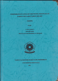 PERKEMBANGAN SANGGAR TARI PESONA NUSANTARA DI KABUPATEN LAHAT TAHUN 1992-2019