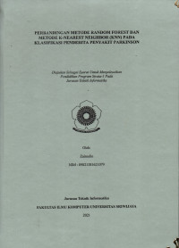 PERBANDINGAN METODE RANDOM FOREST DAN METODE K-NEAREST NEIGHBOR (KNN) PADA KLASIFIKASI PENDERITA PENYAKIT PARKINSON