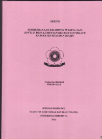 PEMBERDAYAAN KELOMPOK WANITA TANI (KWT) DI DESA LUMPATAN KECAMATAN SEKAYU KABUPATEN MUSI BANYUASIN
