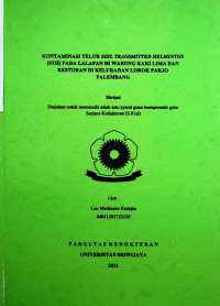 KONTAMINASI TELUR SOIL TRANSMITTED HELMINTHS (STH) PADA LALAPAN DI WARUNG KAKI LIMA DAN RESTORAN DI KELURAHAN LOROK PAKJO PALEMBANG