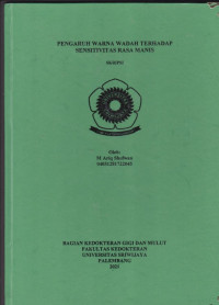 PENGARUH WARNA WADAH TERHADAP SENSITIVITAS RASA MANIS
