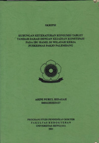 HUBUNGAN KETERATURAN KONSUMSI TABLET TAMBAH DARAH DENGAN KEJADIAN KONSTIPASI PADA IBU HAMIL DI WILAYAH KERJA PUSKESMAS PAKJO PALEMBANG