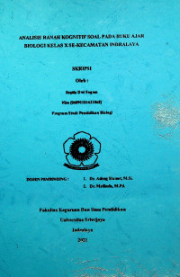 ANALISIS RANAH KOGNITIF SOAL PADA BUKU AJAR BIOLOGI KELAS X SE-KECAMATAN INDRALAYA