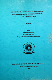 PENGELOLAAN LABORATORIUM IPA SEKOLAH MENENGAH PERTAMA NEGERI DI WILAYAH KOTA PRABUMULIH