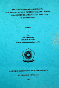 PERAN IBU RUMAH TANGGA BERMATA PENCAHARIAN WARUNG TRADISIONAL (USAHA MIKRO) DALAM PEMENUHAN KEBUTUHAN KELUARGA DI DESA SERIJABO