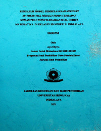 PENGARUH MODEL PEMBELAJARAN MISSOURI MATHEMATICS PROJECT (MMP) TERHADAP KEMAMPUAN MENYELESAIKAN SOAL CERITA MATEMATIKA DI KELAS IV SD NEGERI 11 INDRALAYA