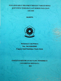 PENGARUH HEAT TREATMENT DENGAN VARIASI MEDIA QUENCHING TERHADAP LAJU KOROSI PADA BAJA AISI 1045