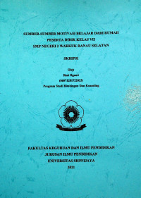 SUMBER-SUMBER MOTIVASI BELAJAR DARI RUMAH PESERTA DIDIK KELAS VII SMP NEGERI 2 WARKUK RANAU SELATAN