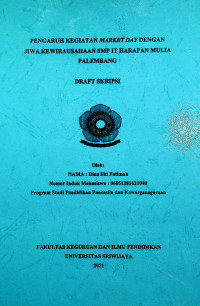 PENGARUH KEGIATAN MARKET DAY DENGAN JIWA KEWIRAUSAHAAN SMP IT HARAPAN MULIA PALEMBANG
