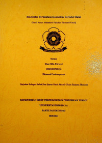 ELASTISITAS PERMINTAAN KOSMETIKA BERLABEL HALAL (STUDI KASUS MAHASISWI EKONOMI UNSRI)