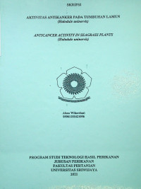 AKTIVITAS ANTIKANKER PADA TUMBUHAN LAMUN (Halodule uninervis)