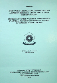 EFEKTIVITAS HERBAL FERMENTASI KE DALAM AIR MINUM TERHADAP ORGAN DALAM AYAM KAMPUNG UNGGUL