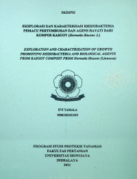 EKSPLORASI DAN KARAKTERISASI RHIZOBAKTERIA PEMACU PERTUMBUHAN DAN AGENS HAYATI DARI KOMPOS KASGOT (HERMETIA ILLUCENS