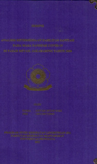 ANALISIS KETERSEDIAAN FASILITAS SANITASI PADA MASA PANDEMI COVID-19 DI PASAR RETAIL JAKABARING TAHUN 2020
