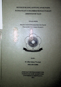 DETEKSI RUANG JANTUNG ANAK PADA PANDANGAN 5 CHAMBER MENGGUNAKAN ARSITEKTUR YOLO