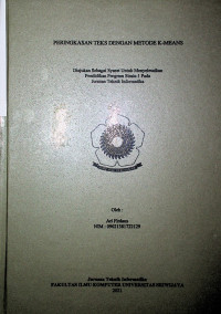 PERINGKASAN TEKS DENGAN METODE K-MEANS