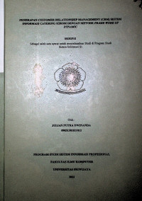 PENERAPAN CUSTOMER RELATIONSHIP MANAGEMENT (CRM) SISTEM INFORMASI CATERING KIROM DENGAN METODE FRAME WORK OF DYNAMIC