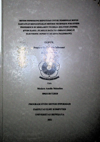 SISTEM PENDUKUNG KEPUTUSAN UNTUK PEMBERIAN BONUS KARYAWAN MENGGUNAKAN METODE TECHNIQUE FOR OTHER PREFERENCE BY SIMILARITY TO IDEAL SOLUTION (TOPSIS) (STUDI KASUS : PT.MULTI DATA PALEMBANG (MDP) IT ELECTRONIC SUPERSTORE KOTA PALEMBANG)