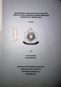 MONITORING JUMLAH ORANG PADA LIFT MENGGUNAKAN SENSOR KAMERA BERBASIS INTERNET OF THINGS (IOT)