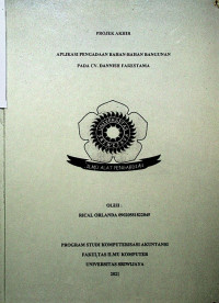 APLIKASI PENGADAAN BAHAN - BAHAN BANGUNAN PADA CV. DANNISH FARESTAMA