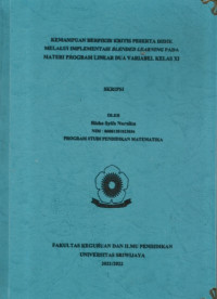 KEMAMPUAN BERPIKIR KRITIS PESERTA DIDIK MELALUI IMPLEMENTASI BLENDED LEARNING PADA MATERI PROGRAM LINEAR DUA VARIABEL KELAS XI