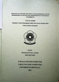 PENGGUNAAN METODE MULTIPLE LINEAR REGRESSION UNTUK MEMPREDIKSI PATHLOSS PADA KOMUNIKASI 4G LTE DI KOTA PALEMBANG