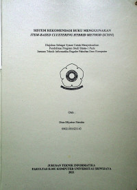 SISTEM REKOMENDASI BUKU MENGGUNAKAN ITEM-BASED CLUSTERING HYBRID METHOD (ICHM)