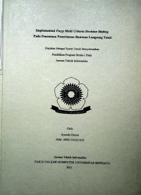 IMPLEMENTASI FUZZY MULTI CRITERIA DECISION MAKING PADA PENENTUAN PENERIMAAN BANTUAN LANGSUNG TUNAI