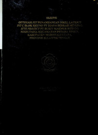 OPTIMASI PIT PENAMBANGAN NIKEL LATERIT PIT C BLOK KEUNO PT DJAVA BERKAH MINERAL SITE PROJECT PT BUKIT MAKMUR ISTINDO NIKELTAMA KECAMATAN PETASIA TIMUR, KABUPATEN MOROWALI UTARA, PROVINSI SULAWESI TENGAH