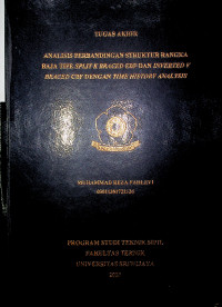 NALISIS PERBANDINGAN STRUKTUR RANGKA BAJA TIPE SPLIT K BRACED EBF DAN INVERTED V BRACED CBF DENGAN TIME HISTORY ANALYSIS