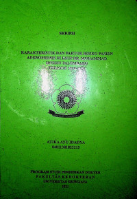 KARAKTERISTIK DAN FAKTOR RISIKO PASIEN ADENOMIOSIS DI RSUP DR. MOHAMMAD HOESIN PALEMBANG PERIODE 2018-2020