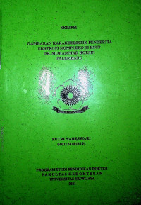 GAMBARAN KARAKTERISTIK PENDERITA EKSTROFI KOMPLEKS DI RSUP DR. MOHAMMAD HOESIN PALEMBANG