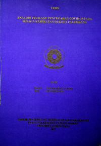 ANALISIS PERILAKU PENCEGAHAN COVID-19 PADA TENAGA KESEHATAN DI KOTA PALEMBANG