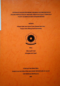 ESTIMASI PARAMETER MODEL REGRESI COX PROPORTIONAL HAZARD MENGGUNAKAN METODE EFRON DAN EXACT TERHADAP WAKTU KAMBUH PASIEN ENDOMETRIOSIS