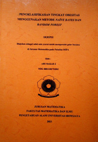 PENGKLASIFIKASIAN TINGKAT OBESITAS MENGGUNAKAN METODE NAIVE BAYES DAN RANDOM FOREST