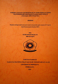 FORMULASI DAN UJI PENETRASI IN VITRO SEDIAAN KRIM TRANSFERSOME EKSTRAK ETANOL DAUN SUKUN (ARTOCARPUS ALTILIS (PARK) FSB.)