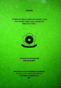 KORELASI HBA1C DENGAN PROFIL LIPID DAN RASIO LIPID PADA DIABETES MELITUS TIPE 2