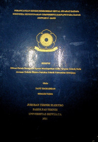 PERANCANGAN SISTEM PEMROSESAN SINYAL ISYARAT BAHASA INDONESIA MENGGUNAKAN COMPRESSIVE SAMPLING PADA RADAR DOPPLER X - BAND