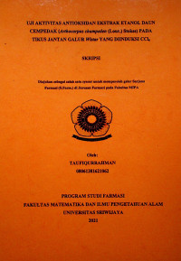 UJI AKTIVITAS ANTIOKSIDAN EKSTRAK ETANOL DAUN CEMPEDAK (Arthocarpus champeden (Lour.) Stokes) PADA TIKUS JANTAN GALUR Wistar YANG DIINDUKSI CCl4