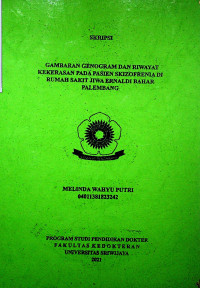 GAMBARAN GENOGRAM DAN RIWAYAT KEKERASAN PADA PASIEN SKIZOFRENIA DI RUMAH SAKIT JIWA ERNALDI BAHAR PALEMBANG