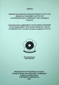 ASESMEN KOLONISASI JAMUR ENTOMOPATOGEN ASAL SERANGGA PADA BIBIT JAGUNG DAN PATOGENESITASNYA TERHADAP LARVA Spodoptera frugiperda