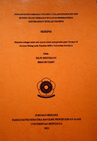 PENGARUH PENAMBAHAN VITAMIN C DALAM PENGENCER TRIS KUNING TELUR TERHADAP KUALITAS SPERMATOZOA SAPI BRAHMAN SETELAH THAWING