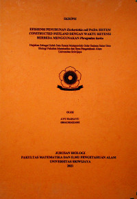 EFISIENSI PENURUNAN ESCHERICHIA COLI PADA SISTEM CONSTRUCTED WETLANDDENGANWAKTU RETENSI BERBEDA MENGGUNAKAN PHRAGMITES KARKA