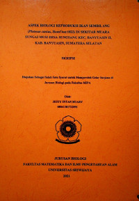 ASPEK BIOLOGI REPRODUKSI IKAN SEMBILANG (PLOTOSUS CANIUS, HAMILTON:1822) DI SEKITAR MUARA SUNGAI MUSI DESA SUNGSANG KEC. BANYUASIN II, KAB. BANYUASIN, SUMATERA SELATAN