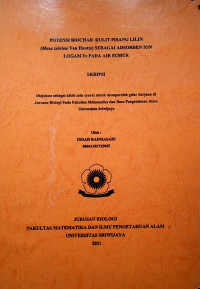 POTENSI BIOCHAR KULIT PISANG LILIN (Musa Zebrina Van Hautte) SEBAGAI ADSORBEN ION LOGAM Fe PADA AIR SUMUR