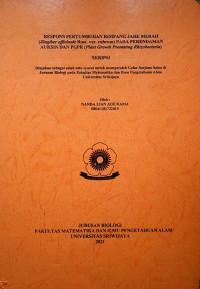 RESPONS PERTUMBUHAN RIMPANG JAHE MERAH (Zingiber officinale Rosc. var. rubrum) PADA PERENDAMAN AUKSIN DAN PGPR (Plant Growth Promoting Rhizobacteria)